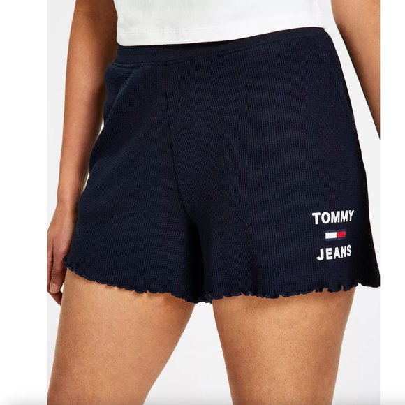 NWT - Tommy Jeans Women's Waffle Knit Shorts - Picture 1 of 7